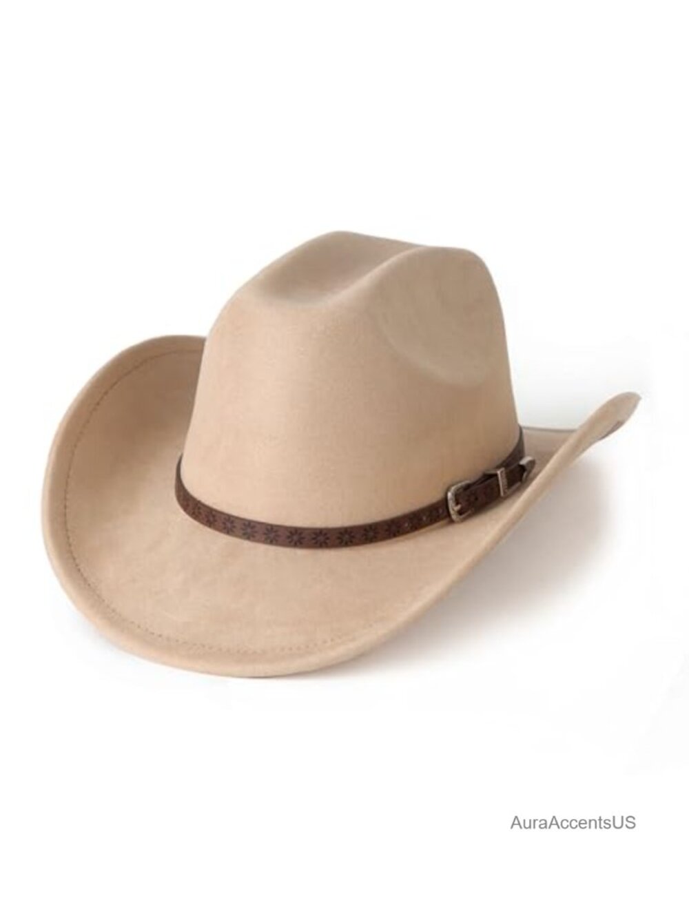 Suede Texture Cowboy Hat Western Retro Fedora Outdoor Rodeo